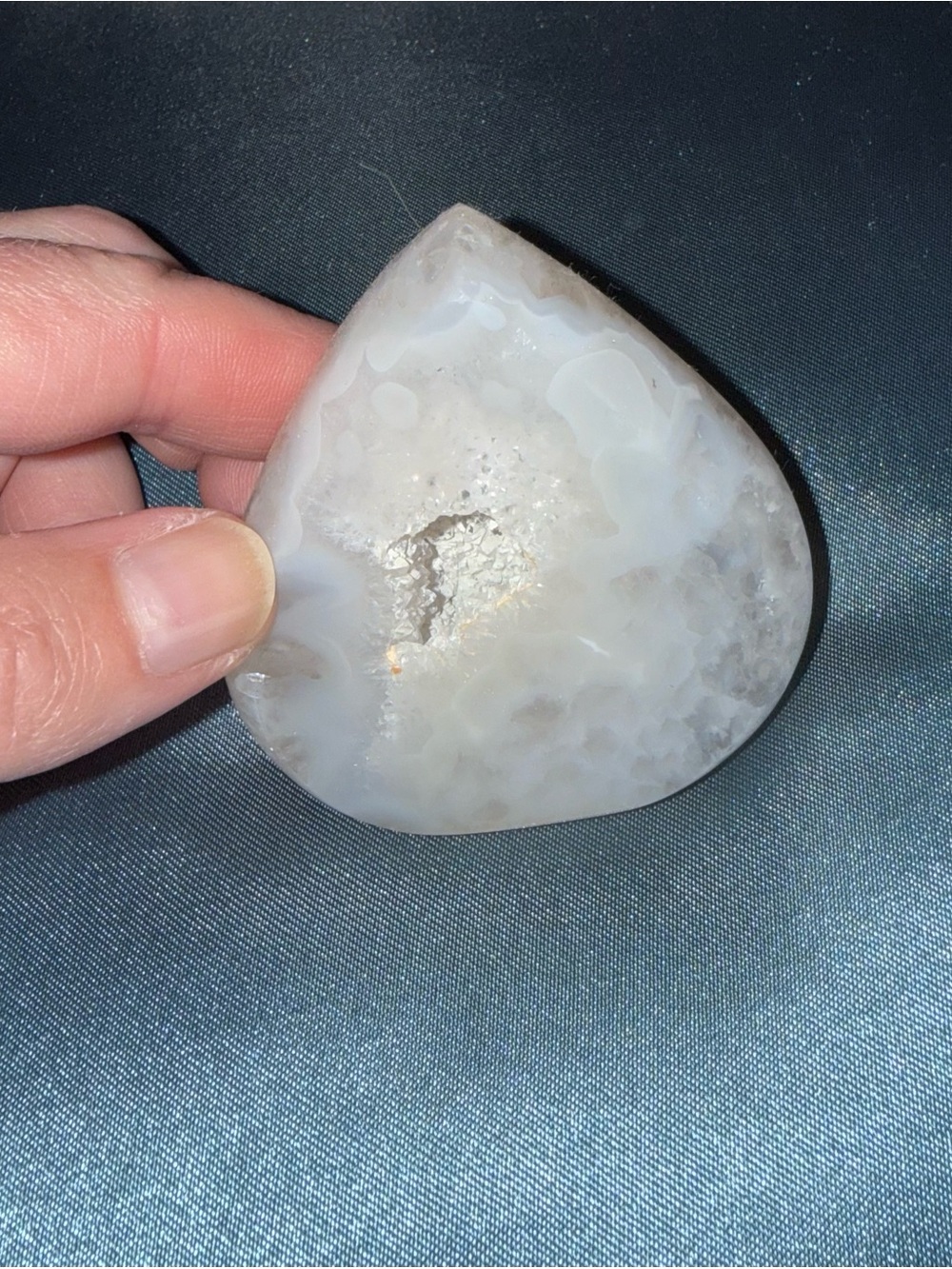 Natural White Druzy Agate